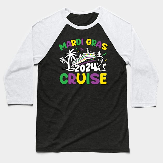 Mardi Gras Cruise Squad Matching Group Family Vacation 2024 Baseball T-Shirt by larfly